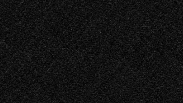 4k animation of noise overlay on black background, retro vintage film effect, bad signals, telecom broadcasting error