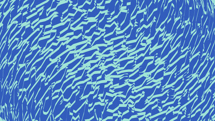 Abstract blue and light green wavy lines pattern