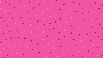 Pink background with scattered random polka dot pattern © MUNEEA