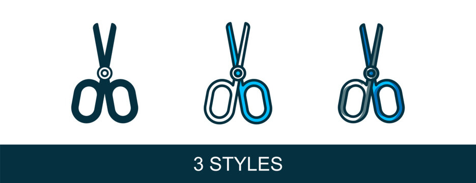 Filled outline Scissors icon isolated on white background. Tailor symbol. Cutting tool sign. Vector