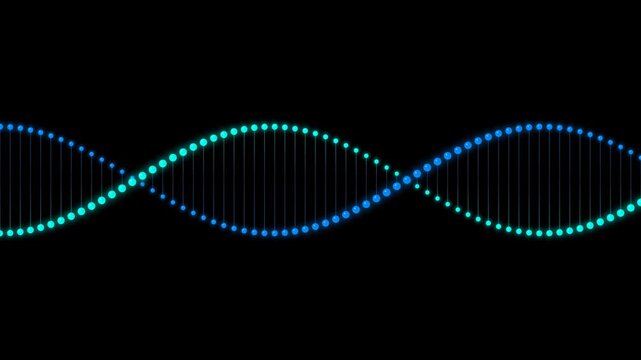 Abstract DNA Helix Rotation Seamless Loop Digital Genetic Research Background