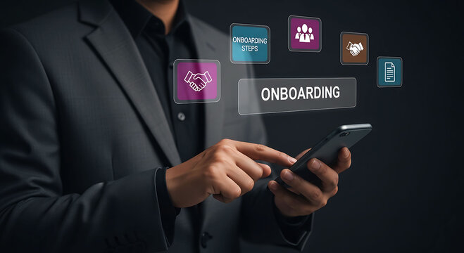 Mobile Employee Onboarding Process Interface for Digital Workforce Integration