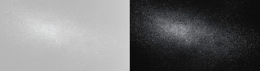 Abstract cosmic dust cloud on gray and black background, realistic textured space nebula mist elongated overlay © Maxim