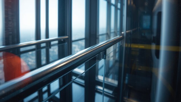 Elevator handrail design enhances safety and support, minimizing accident risks from abrupt elevator motions.