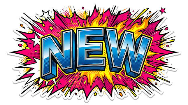 New Word Comic Book Style Burst 9.