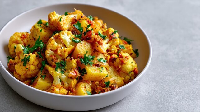 Aloo Gobi, Indian potato and cauliflower curry