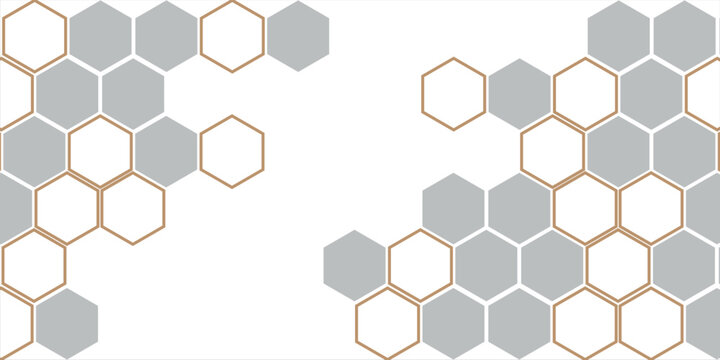 Beehive honey sign with hexagon grid cell isolated on white background. vector
