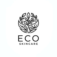 Fototapeta premium Eco Skincare Logo Design Elements.