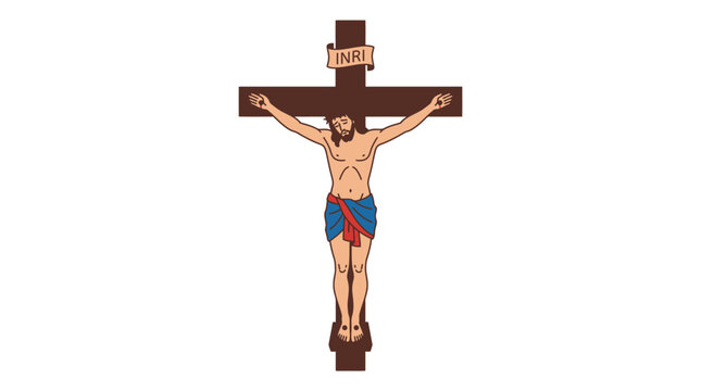 Jesus Christ Crucifixion Religious Symbol Christianity Faith Cross INRI Catholic