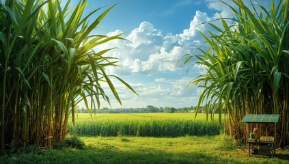 Obraz premium sugarcane backdrop