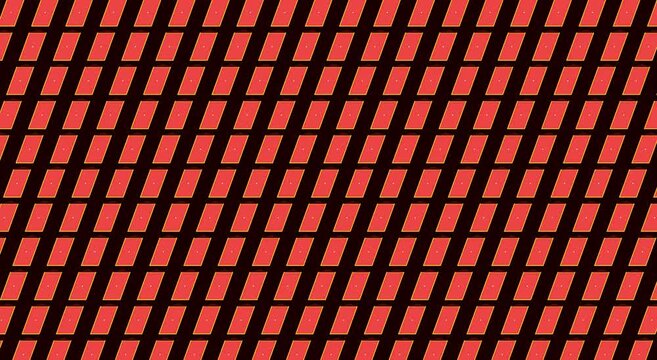 Abstract red rectangular grid motion animation background, with pulsing light effect