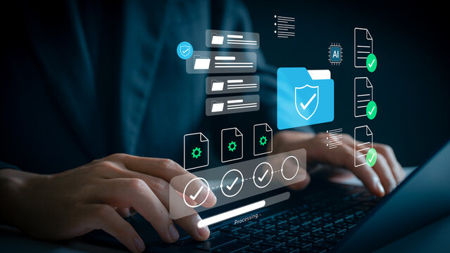 Intelligent Document Processing platform automating enterprise workflow management with AI document classification, compliance verification, approval tracking, secure governance control.