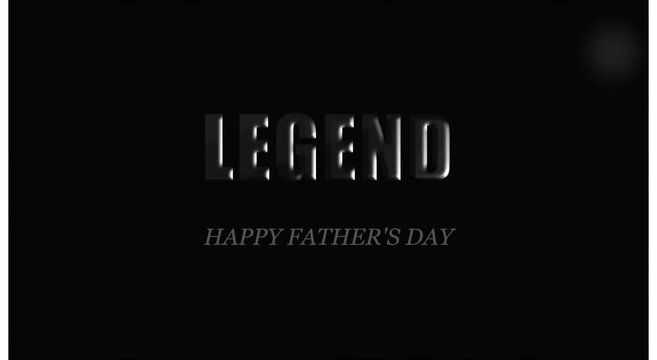 Happy father&rsquo;s day legend typography motion greeting card animation father's day