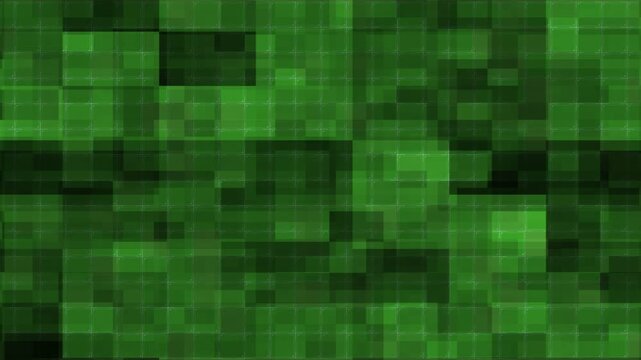 Green Digital Pixel Grid Cyber Tech Seamless Loop Background