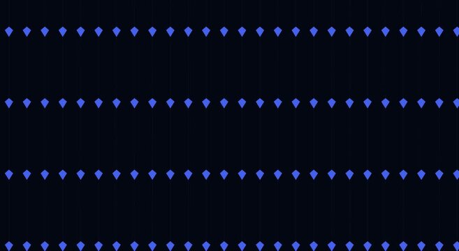 Minimalist abstract animation background, with pulsing blue, diamond pattern animation