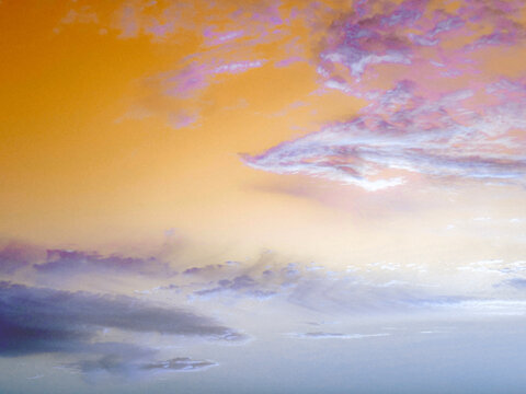 sunset over the sky