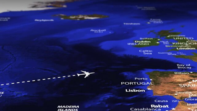 Flight From Mexico City MEXICO to Vilnius LITHUANIA with flag pins