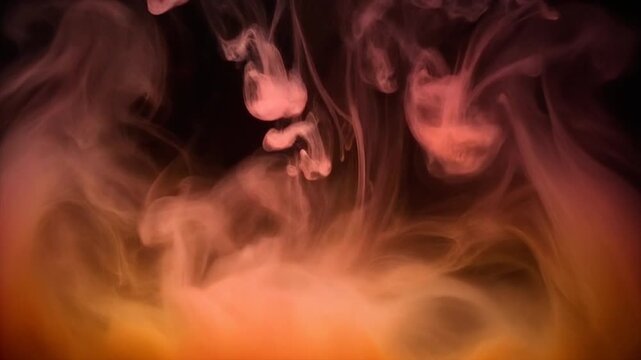 Soft rose and amber haze flowing gently upward creating dreamy luminous atmospheric ambience