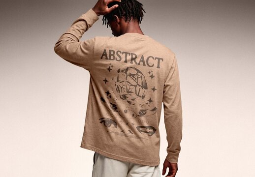 Longsleeve Mockup On Model For Streetwear Apparel Branding