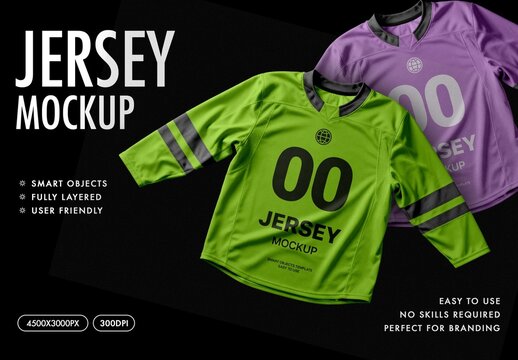 Sports Jersey Mockup On Model For Team Branding Design