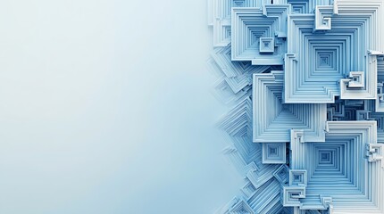 Fototapeta premium Modern architectural blueprint layout with dynamic zoom transition in minimalist design style