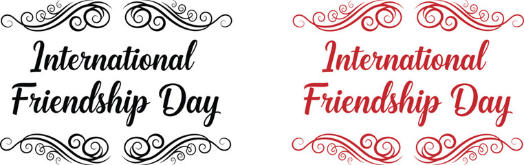 International Friendship Day greeting card with elegant text and designs © Hamidujjaman