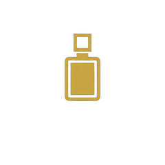 Fototapeta premium Minimalist Gold Perfume Bottle Icon