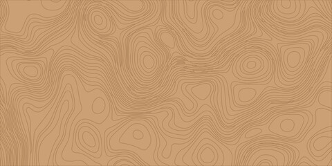 Topographic map background with abstract wavy contour lines on light brown backdrop for design textures and templates. Fluid, wavy contour lines over a solid light brown background, geographic land © Creative Arts