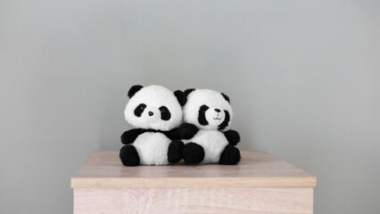 A pair of plush pandas © OlgaStockMikheeva
