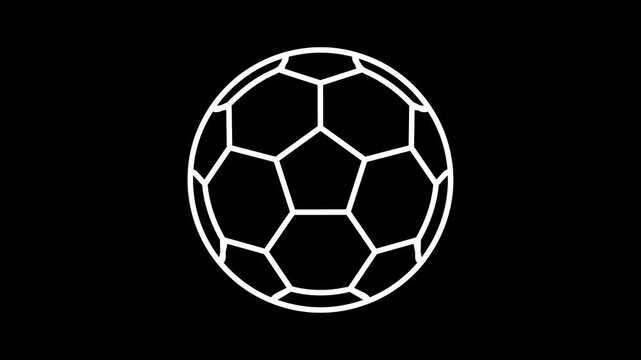 Fu&szlig;ball animiert Alphakanal Linie Illustration Ball Sport