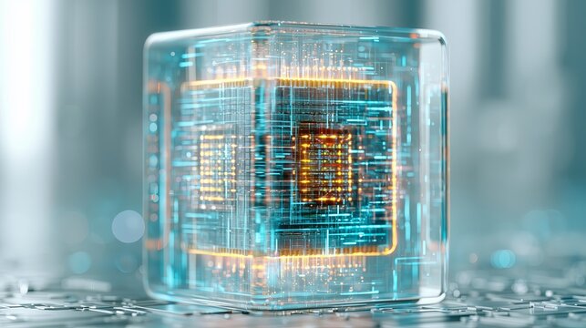 Quantum Data Cube Processor with Transparent Computing Architecture and Glowing Digital Core, Quantum Data Cube Processor for Artificial Intelligence Infrastructure