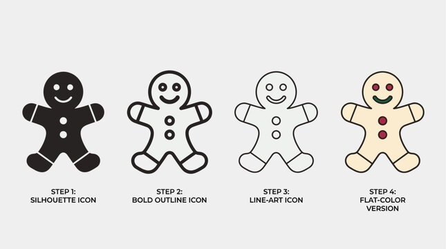  a gingerbread man outline illustration