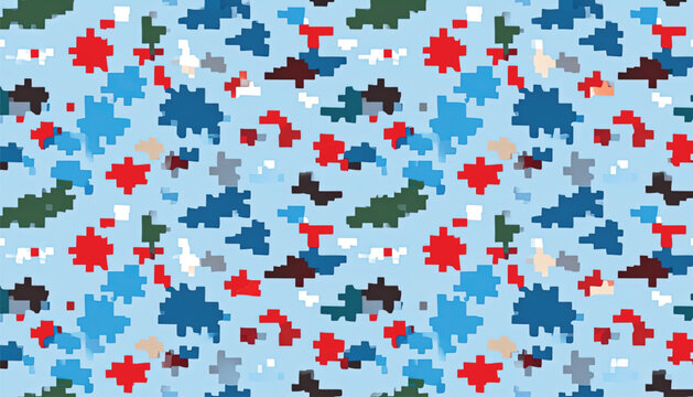 Colorful puzzle pieces background texture.