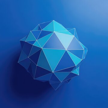 An elegant abstract background featuring interconnected blue polygons and geometric shapes, creating a modern low poly digital art texture, navy, futuristic, banner