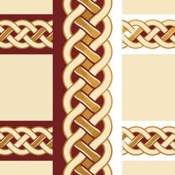 Celtic knotwork repeating pattern for background and design