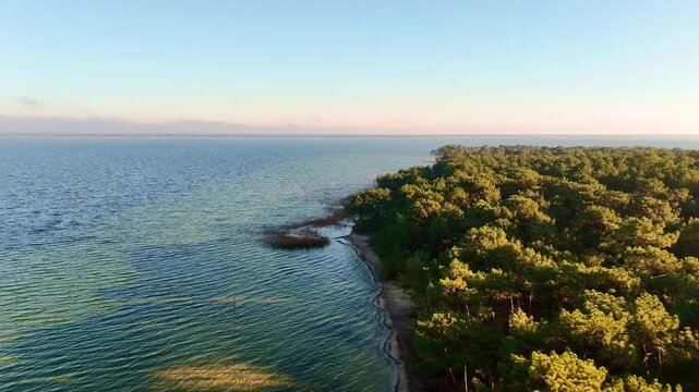 Hourtin Lake, Drone Footage, France