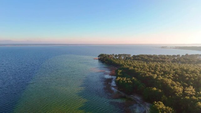 Hourtin Lake, Drone Footage, France
