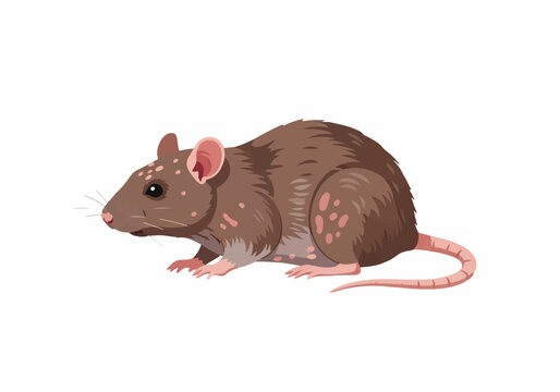 Realistic Mouse Illustration for Pest Control and Animation