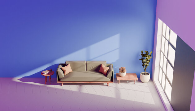 Minimal Lounge Environment Showcasing Comfortable Seating Bright Architectural Space Decorative Accessories And Contemporary Home Styling
