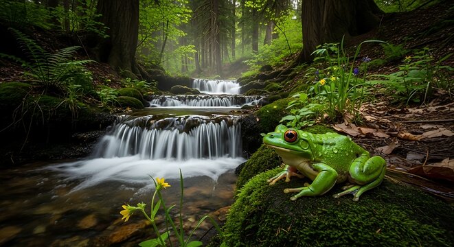 waterfall in the jungle