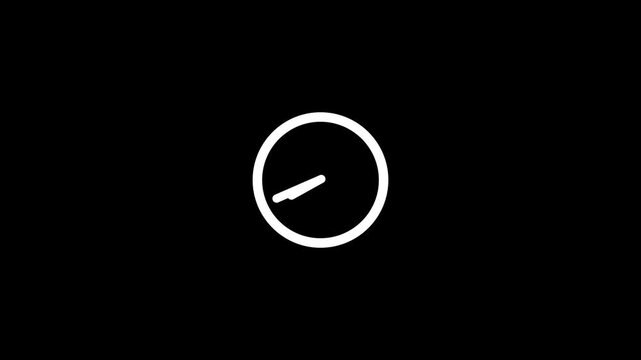 Analog clock spinning with 24-hour timer icon animation.