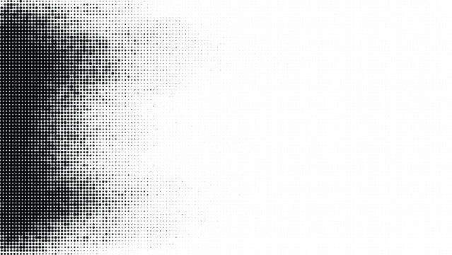 Halftone dot pattern fading to white on transparent background