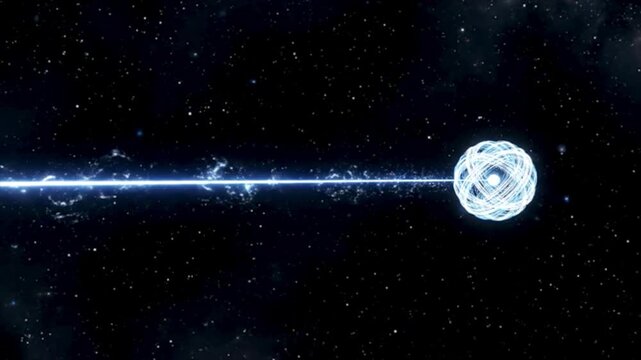 Quantum Entanglement Concept with Two Glowing Entwined Particle Spheres