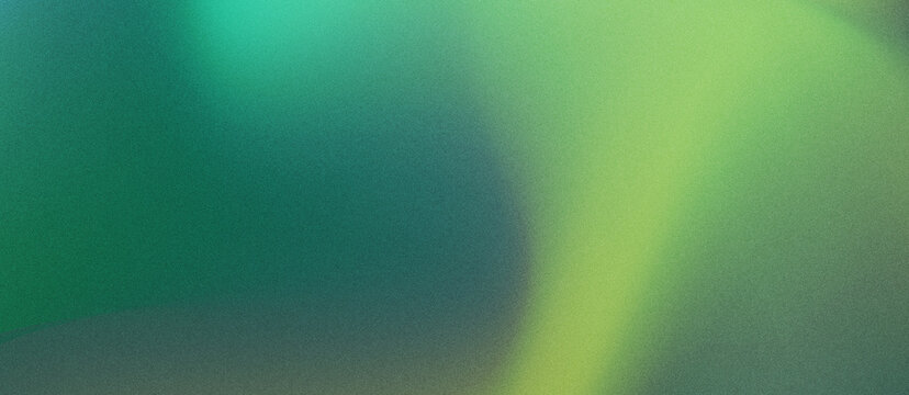 Gradient green background with a slightly blurred liquid grainy texture concept