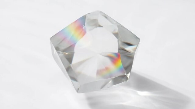 A large diamond with rainbow colors.