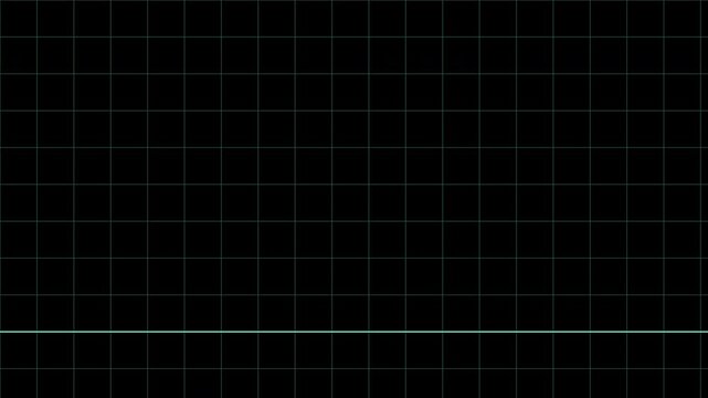 Horizontal light line scanning down across dark black grid motion background.