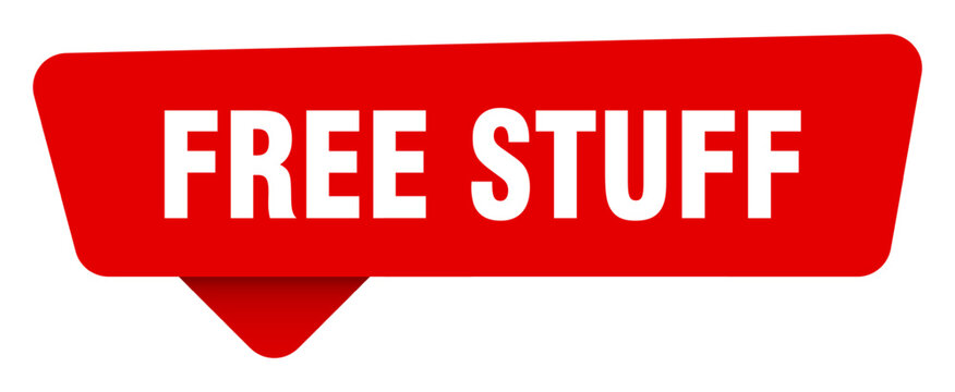 free stuff red sticker isolated on transpatent background. free stuff sign