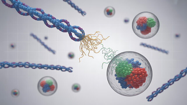 Lipid nanoparticle system targeted drug delivery mechanism. Polymeric vesicles and molecular chains, advanced drug transport mechanisms enabling controlled release. Nanomedicine, oncology medicine 