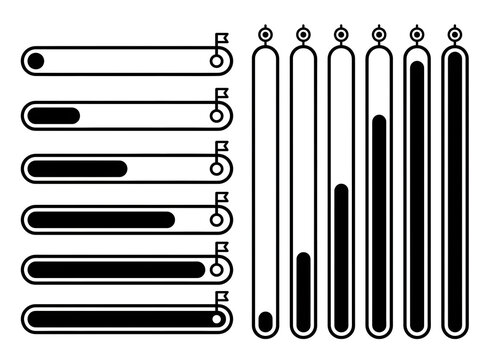 Progress Bar Set - Loading Indicators and Status Bars