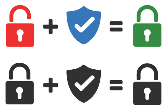 https ssl security padlock icon set